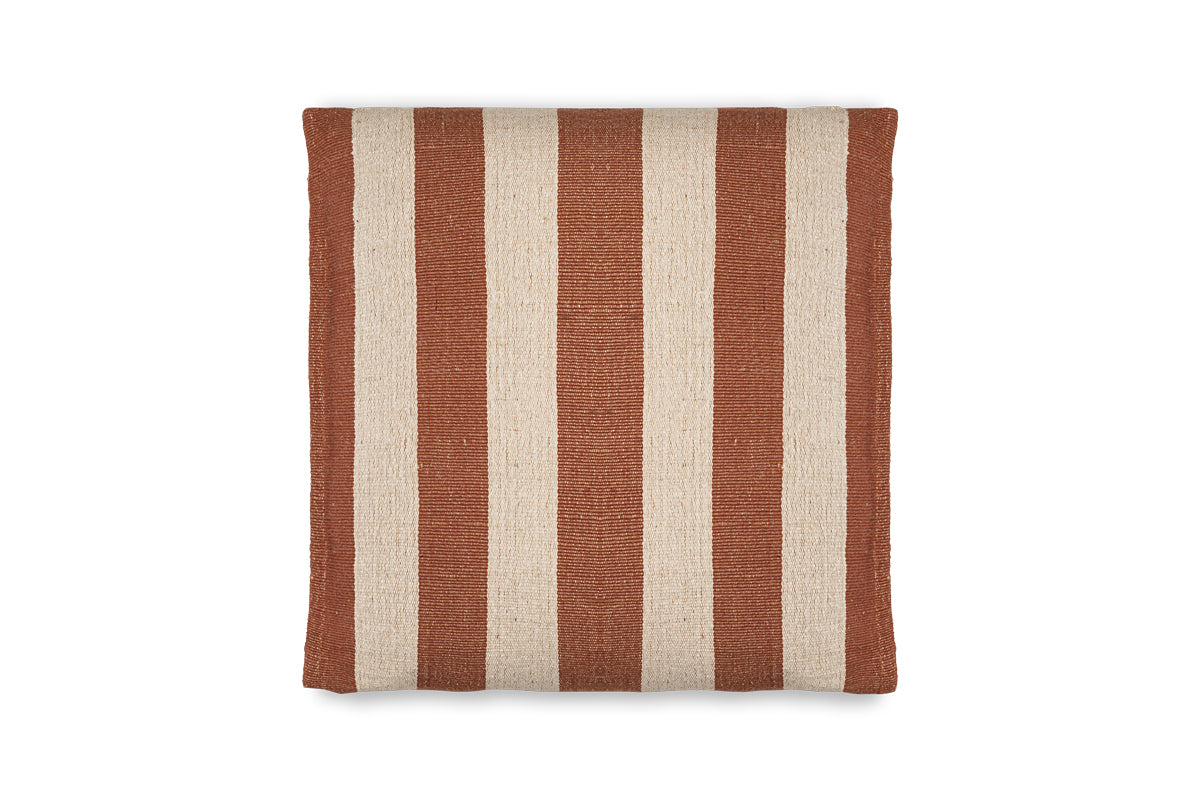 Kobbari Jute & Cotton Cushion Cover - Rust