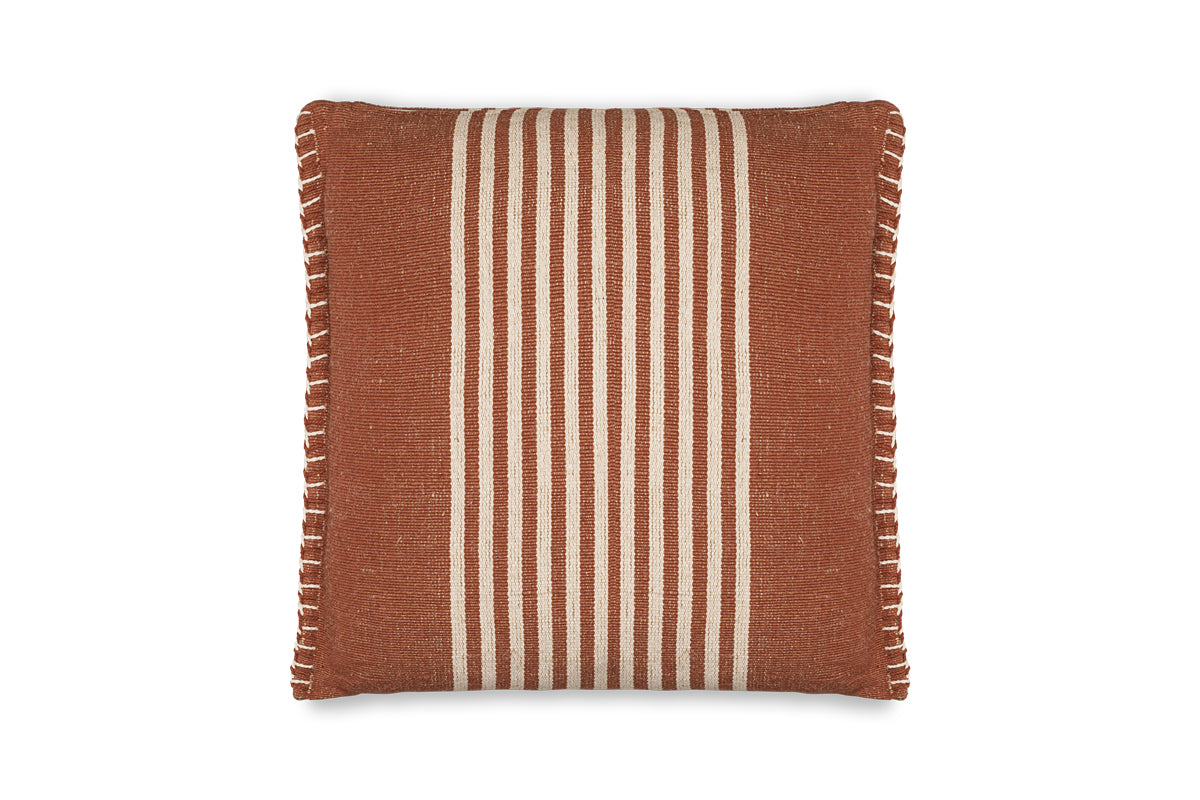 Kuma Jute & Cotton Cushion Cover - Rust