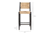 Lohanda Acacia & Munja Grass Counter Chair - Charcoal