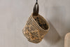 Mannu Cotton & Hemp Wall Hung Basket - Natural & Black