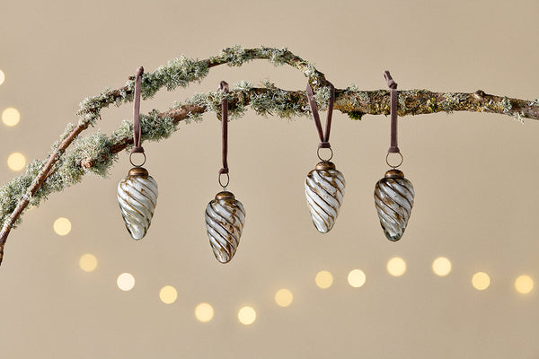 Maran Baubles - Gold & Cream - (Set of 4)