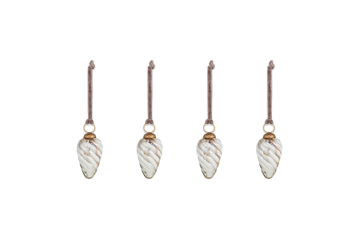 Maran Baubles - Gold & Cream - (Set of 4)