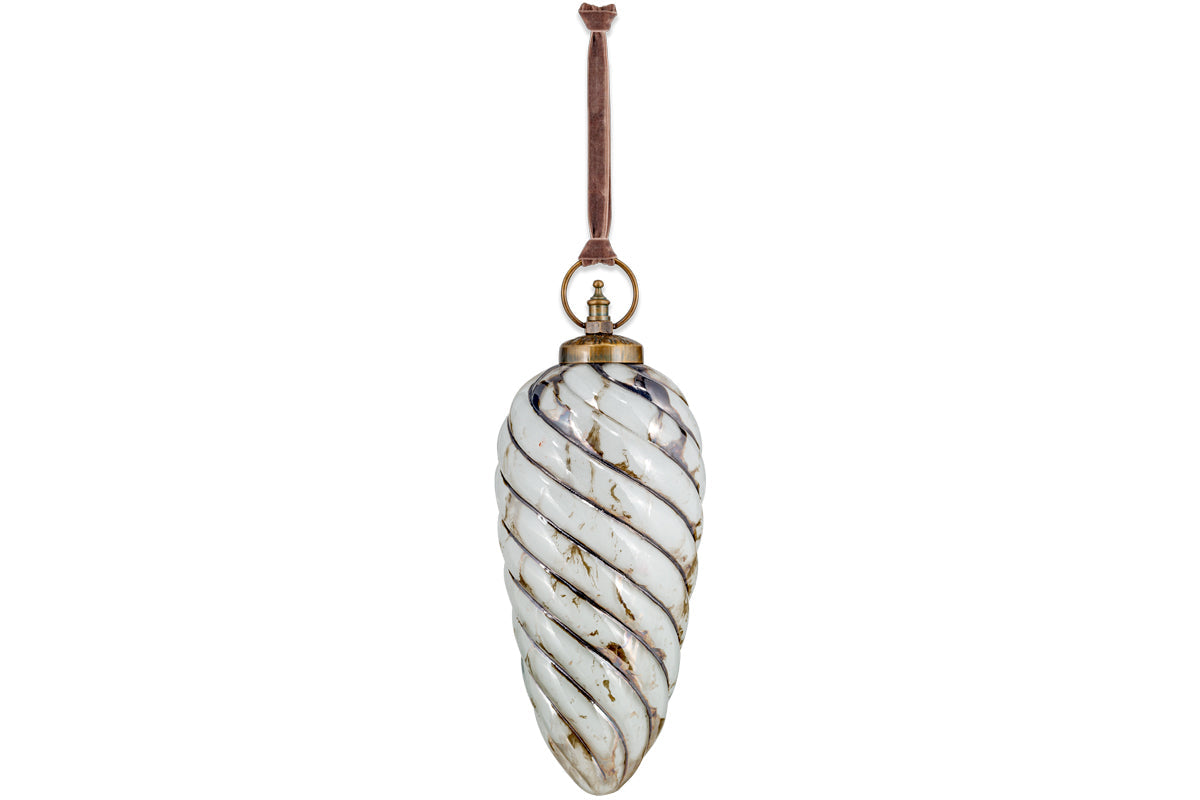 Maran Giant Bauble - Gold & Cream