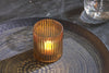 Malana Recycled Glass Candle Holder - Smoke Brown