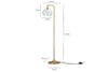 Mulia Recycled Glass Floor Lamp - Antique Brass