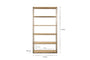 Marjori Mango Wood & Iron Standing Shelves - Wide