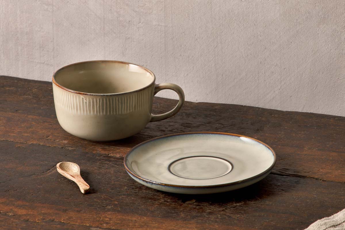 Malia Cup & Saucer - Cream