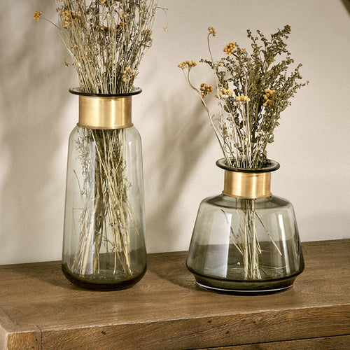 Miza Glass Vase - Smoke