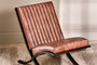 Narwana Ribbed Leather Lounger - Aged Tan