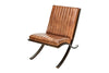 Narwana Ribbed Leather Lounger - Aged Tan