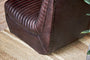 Navya Ribbed Leather Chair