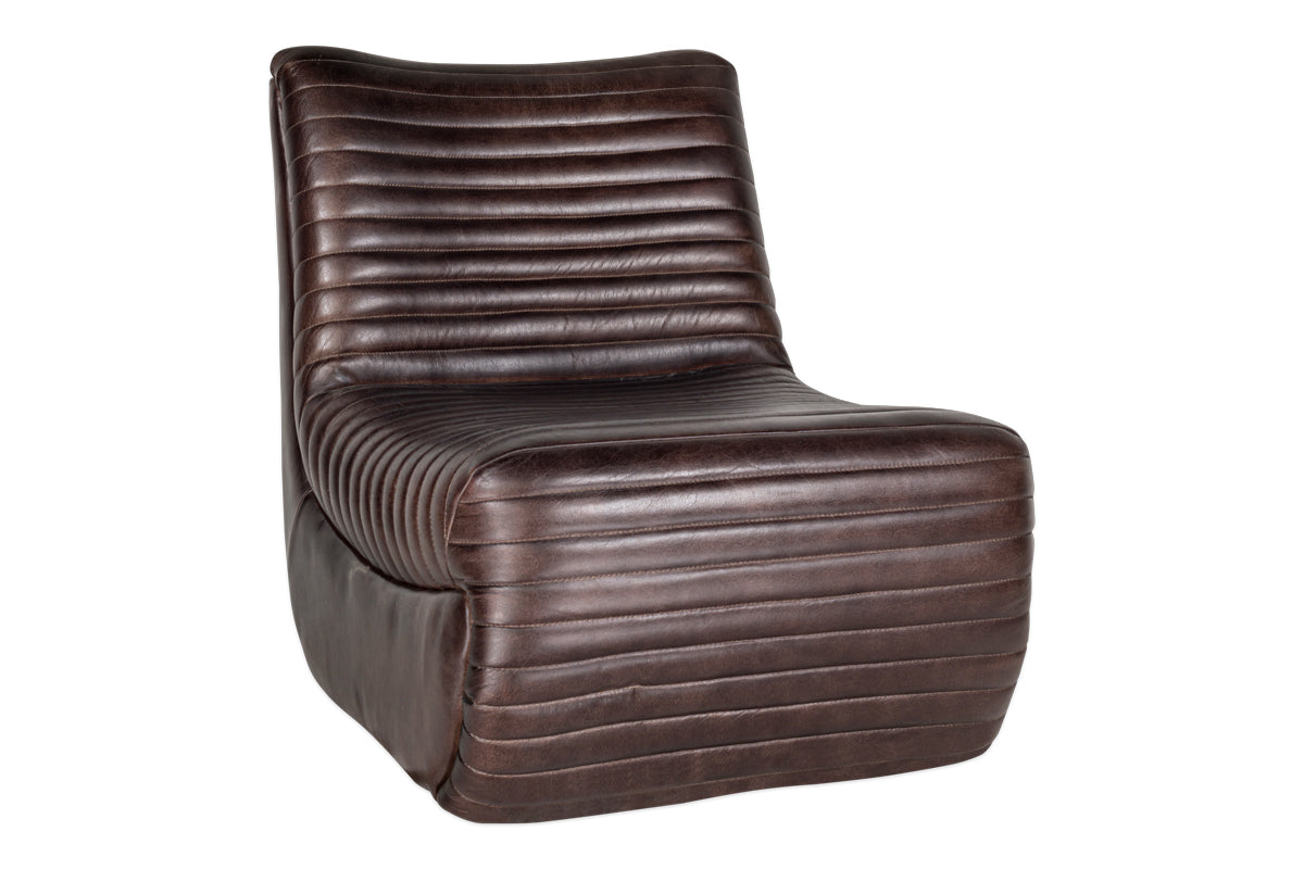 Navya Ribbed Leather Chair