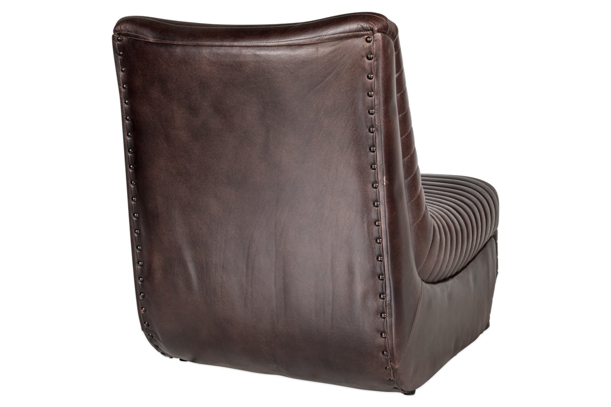 Navya Ribbed Leather Chair