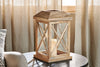 Nisha Mango Wood Hurricane Lantern