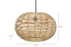 Noko Wicker Round Pendant - Natural - Small