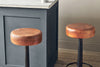 Narwana Leather Round Stool - Aged Tan