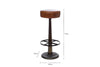 Narwana Leather Round Stool - Aged Tan