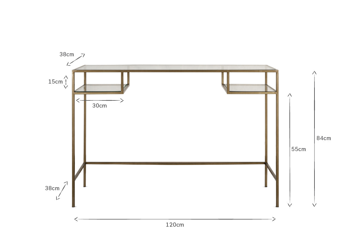 Nakuru Iron & Glass Console Table