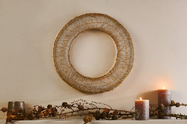 Nuha Wreath - Brass