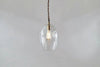 Otoro Recycled Glass Pendant - Clear - Small Oval