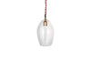 Otoro Recycled Glass Pendant - Clear - Small Oval