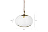 Otoro Recycled Glass Pendant - Clear - Large Round