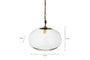 Otoro Recycled Glass Pendant - Clear - Large Round