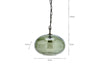 Otoro Recycled Glass Pendant - Green - Small Round