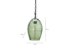 Otoro Recycled Glass Pendant - Green - Large Oval