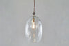 Otoro Recycled Glass Pendant - Clear - Large Oval