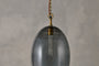 Otoro Recycled Glass Pendant - Smoke - Large Oval