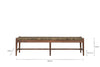 Raunak Acacia Woven Bench - Washed Walnut - Small