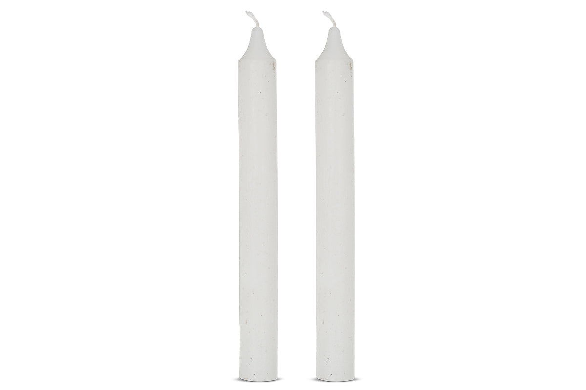 Rustic Soy Blend Dinner Candle - White - 2 x 20.5 cm (Set of 2)