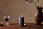 Rustic Soy Blend Pillar Candle - Charcoal - Small 15 x 8 cm