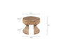 Salman Wooden Decorative Stool - Natural