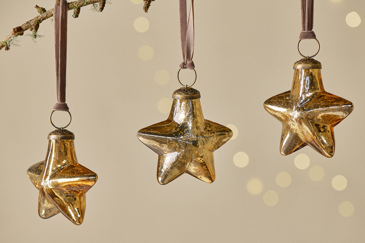 Sardi Star Baubles - Gold (Set of 4)