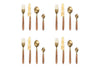 Soni Cutlery Set - Gold & Acacia (Set of 16)