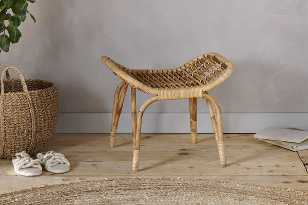 Taung Rattan Low Stool - Natural