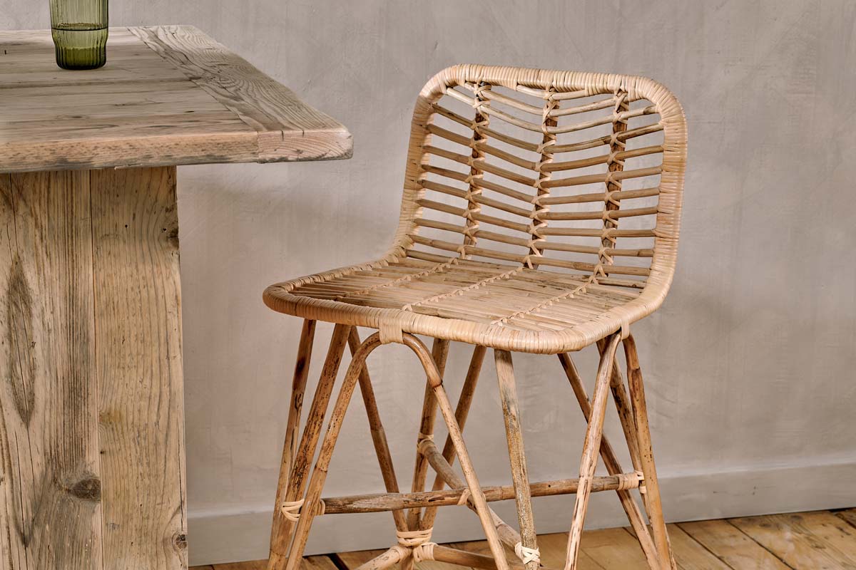 Taung Rattan Counter Chair - Natural