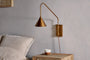 Thottam Swing Arm Wall Lamp - Antique Brass