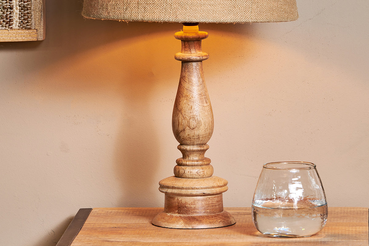 Usha Mango Wood Lamp