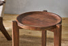 Umar Mango Wood Side Table - Dark Brown