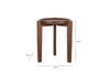 Umar Mango Wood Side Table - Dark Brown