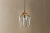 Varuna Mango Wood & Glass Pendant Lamp - Natural & Clear