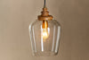 Varuna Mango Wood & Glass Pendant Lamp - Natural & Clear