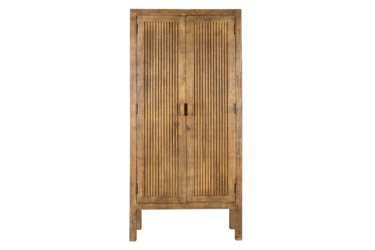 Yasha Reeded Mango Wood Cabinet