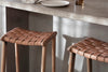 nkuku CHAIRS STOOLS & BENCHES Adembi Woven Leather Counter Stool