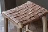 nkuku CHAIRS STOOLS & BENCHES Adembi Woven Leather Counter Stool