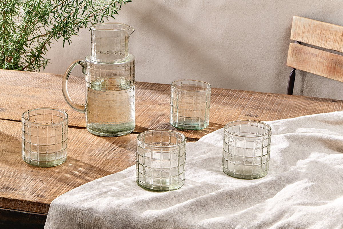 nkuku SERVEWARE Adhit Glass Jug - Clear