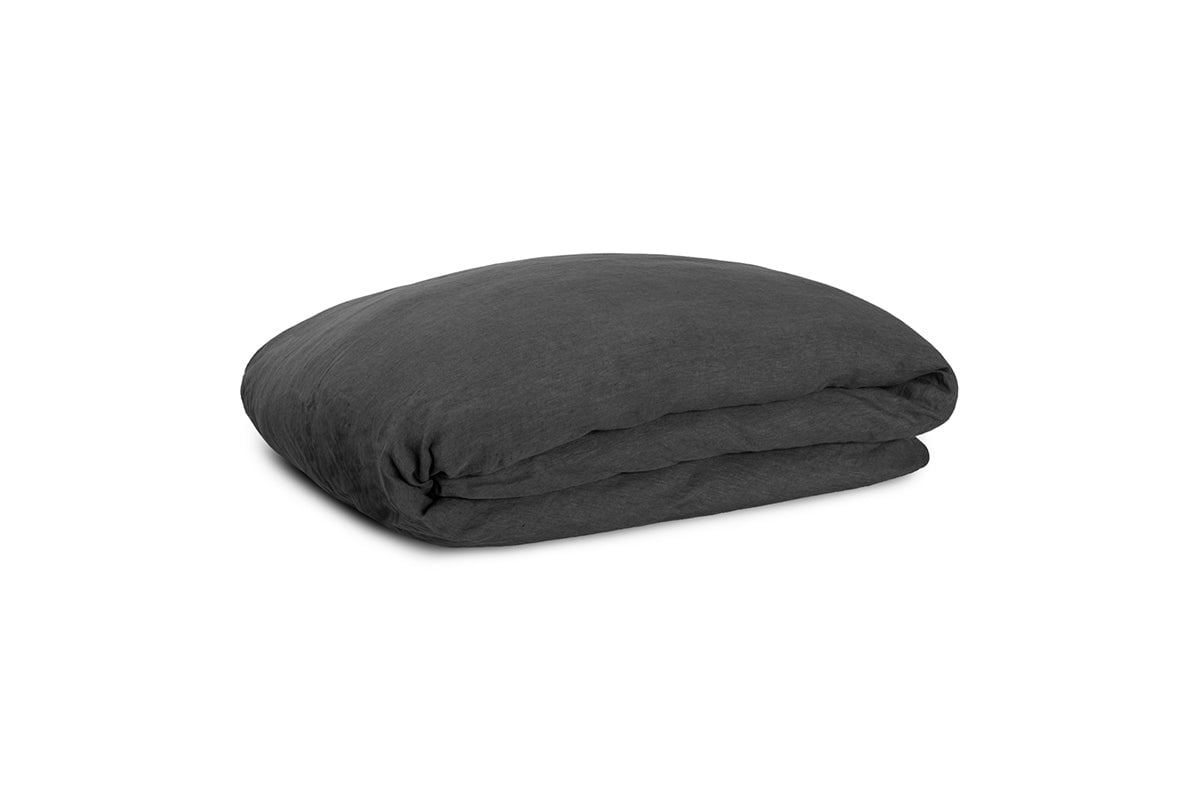 Nkuku TEXTILES Adya Linen Duvet Cover - Charcoal